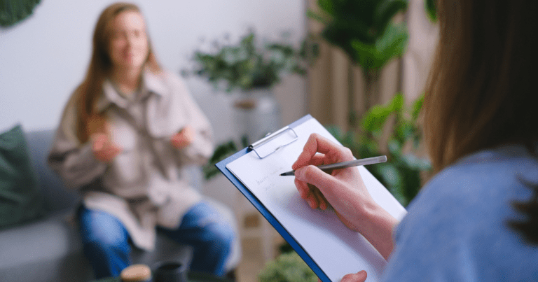 A mental Health patient with doctor