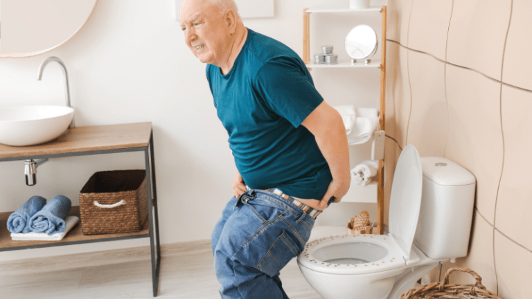 Man with diarrhea